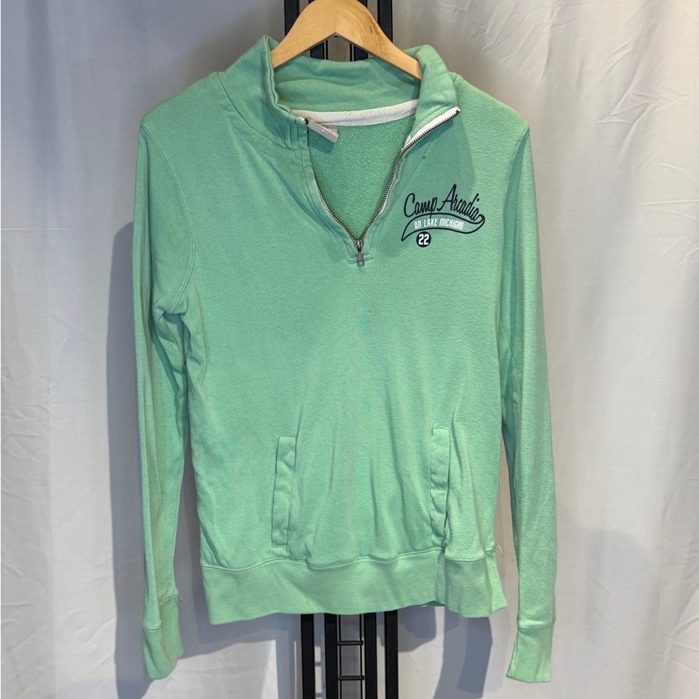 MV Sport‎ Light Green Quarter-Zip Sweatshirt